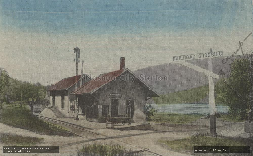 Postcard: Railroad Station, Woodstock, New Hampshire